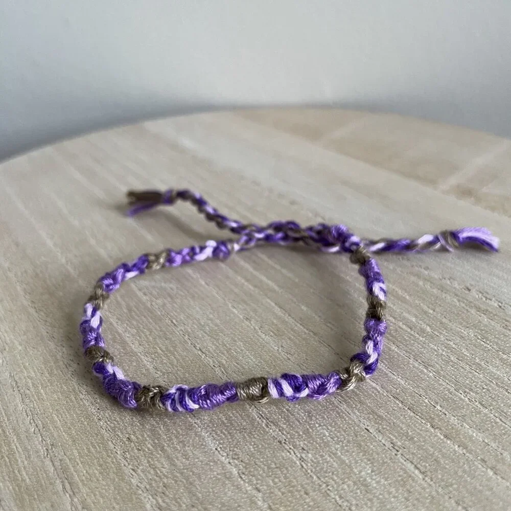 Brigid Bracelet, anklet, trendy, comfortable, tie, embroidery thread, woven, gif
